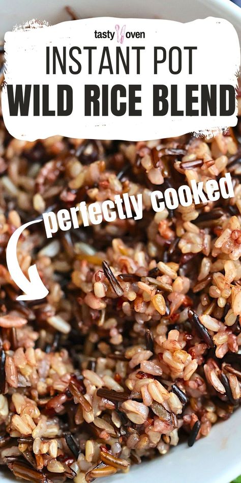 Perfectly cook wild rice blend in your Instant Pot in 20 minutes! The wild rice turns out fluffy, tender and delicious. This method for using your Instant Pot to make a wild rice blend is simple, hands-off and ready to enjoy quickly. The nutty flavor and aroma combined with the fluffy and chewy texture makes it an easy side dish for any meal. Instant Pot Wild Rice, Sweet Chili Shrimp, Wild Rice Recipes, Cooking Wild Rice, Rice Side, Rice Side Dishes, Easy Side Dish, Red Rice, How To Cook Rice