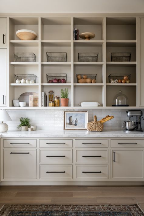 Serving Area In Dining Room, Pantry Studio Mcgee, Studio Mcgee Mountainside Retreat, Studio Mcgee Pantry, Mcgee Home Kitchen, Mountainside Retreat, Mcgee Kitchen, Coffee Table Decor Ideas, The Mcgee Home