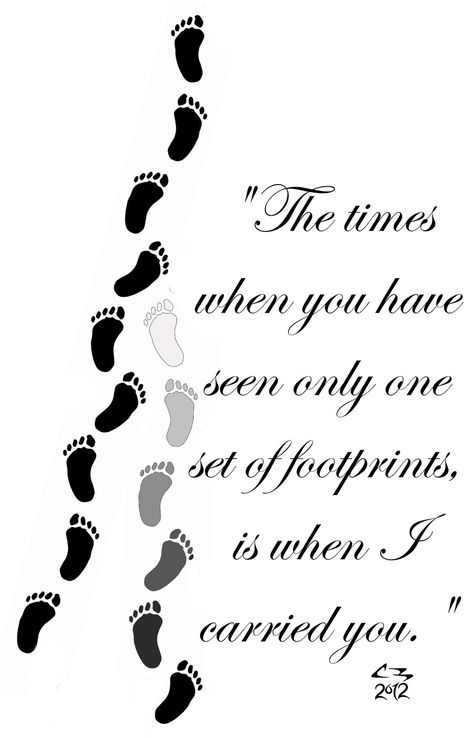 Foot prints in the sand.  If I were to get another religious tattoo, this would be it, minus the footprints. Just the quote "It was then that I carried you" @fiance9 Footprints In The Sand Tattoo, Foot Prints In The Sand, Footprints In The Sand Poem, Tattoo Foot, Religious Tattoo, Foot Tattoo, Cross Tattoo, Foot Tattoos, Inspirational Thoughts