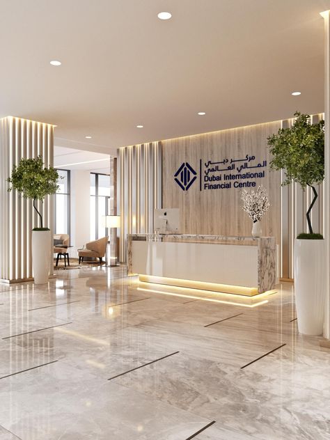 Modern Hospital Lobby Interior Design, Medical Clinic Design Interiors, Hospital Lobby, Reception Counter Design, Medical Clinic Design, Office Reception Design, Healthcare Interior Design, Dental Office Design Interiors, Hotel Lobby Design