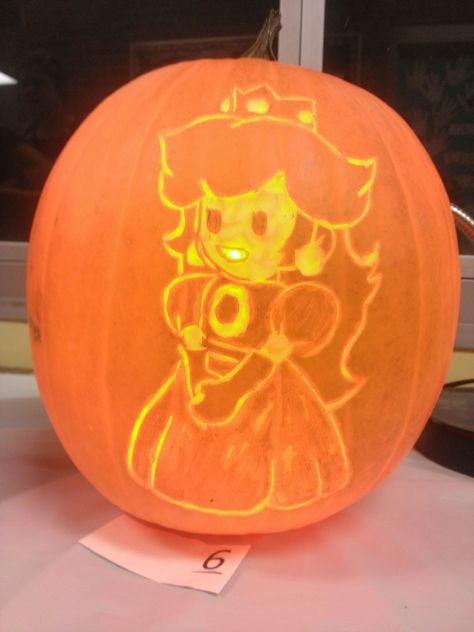 Princess Peach Pumpkin Carving Princess Peach Pumpkin Carving, Princess Peach Pumpkin, Mario Pumpkin, Princess Pumpkin, Hey Pumpkin, 90s Fashion Outfits Hip Hop Party, Pumpkin Carving Designs, Carving Pumpkins, Pumpkin Carving Patterns