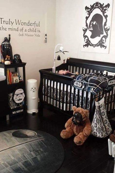 One day Star Wars Zimmer, Star Wars Themed Nursery, Star Wars Baby Room, Star Wars Nursery, Star Wars Room, Baby Room Themes, Disney Nursery, Star Nursery, Nursery Baby Room