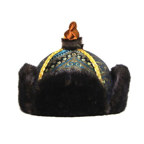 Mongolian Faux Fur hat 2 Mongolian Pattern, Fur Hat Pattern, Mongolian Hat, Traditional Headwear, Mongolian Fur, Kinds Of Hats, Faux Fur Hat, National Dress, Hat Handmade