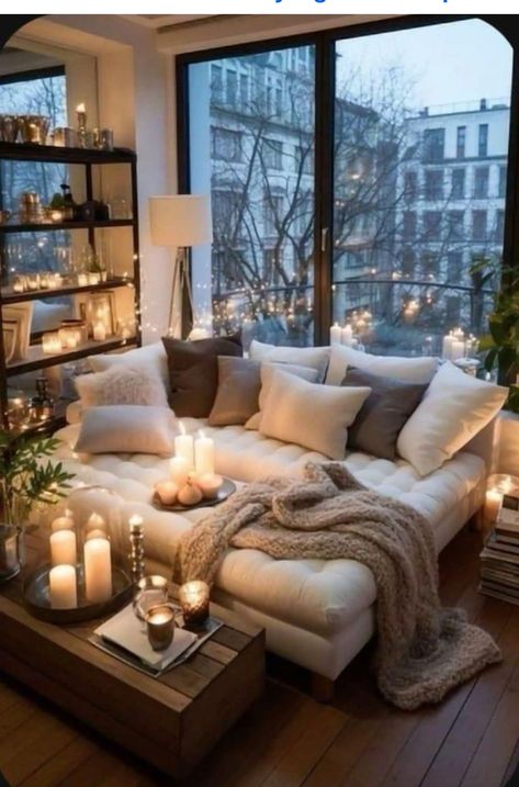 Fireplace Lounge, Christmas Aesthetics, Cosy Living, Cozy Spaces, Dream Apartment Decor, Living Room Decor Cozy, Cozy Room, Dream Rooms, Decorations Ideas