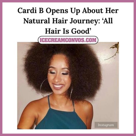 Over the weekend, Cardi B took to social media to open up about her personal journey with her natural hair. 🖤🍦 #CardiB #NaturalHair #HairLove What's your go-to hair care product(s)? Cardi B Natural Hair, Tight Curls, Curl Pattern, Natural Hair Journey, Personal Journey, Hair Journey, Cardi B, Bad Hair, Open Up