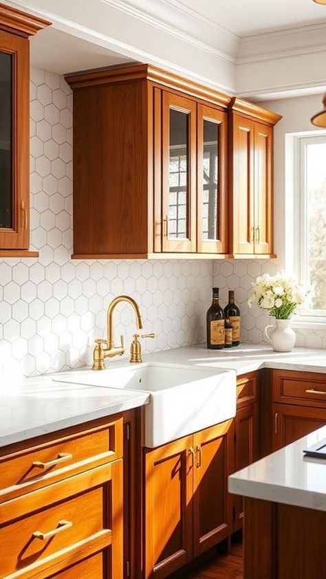 10 Stunning Neutral Backsplash Ideas for a Timeless Kitchen Look Kitchen Backsplash Ideas Maple Cabinets, Backsplash Ideas For Oak Cabinets, Oak Cabinet Backsplash Ideas, Backsplash For Maple Cabinets, Cement Backsplash, Backsplash Ideas For Dark Cabinets, Classic Backsplash, Backsplash Installation, Kitchen Cabinets And Backsplash