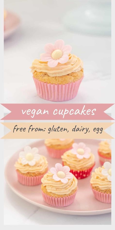 Gluten Free Dairy Free Cake, Egg Free Cupcakes, Vegan Gluten Free Cupcakes, Dairy Free Recipes For Kids, Dairy Free Cupcakes, Vegan Bakes, Vegan Vanilla Cupcakes, Gluten Free Cupcakes Vanilla, Allergen Free Recipes