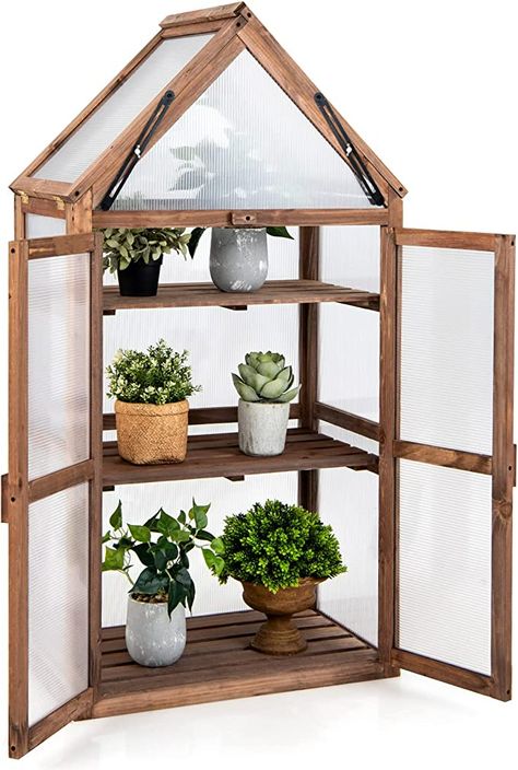 Wooden Greenhouse, Cold Frame Greenhouse, Mini Serre, Hobby Greenhouse, Outdoor Greenhouse, Portable Garden, Portable Greenhouse, Tiered Garden, Polycarbonate Panels