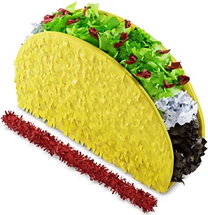 Taco Pinata, Taco Party Decorations, Mexican Fiesta Party Decorations, Tacos Mexicanos, Parties Decorations, Birthday Pinata, Mexican Fiesta Party, Piñata Ideas, Fiesta Party Decorations