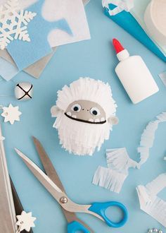 Abominable Snowman Craft, Abominable Movie, Winter Crafts Preschool, Finding Bigfoot, Snowman Crafts Diy, Abominable Snowman, Rudolph Christmas, White Christmas Ornaments, Handmade Charlotte