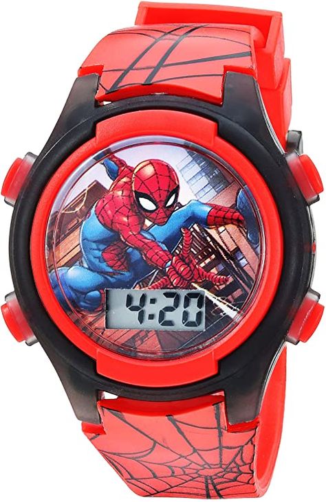 Spiderman Watch, Anel Tutorial, Kids Spiderman Costume, Best Sandals For Men, Spiderman Characters, All Spiderman, Best Kids Watches, Spiderman Gifts, Spiderman Kids