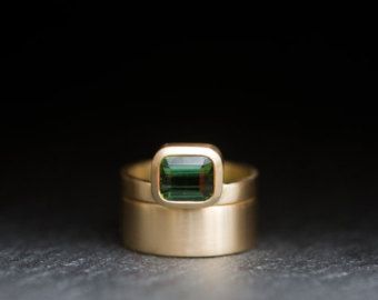 Contemporary & Handmade Jewelry from Cornwall by williamwhite Wide Engagement Ring, Gem Engagement Rings, The Bling Ring, Green Tourmaline Ring, Green Amethyst Ring, Emerald Engagement Ring Cut, Green Gems, Tourmaline Ring, Band Engagement Ring