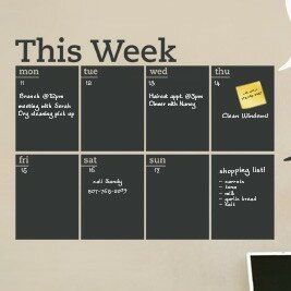 Weekly Chalkboard Calendar, Weekly Wall Calendar, Weekly Chalkboard, Chalkboard Wallpaper, Calendar Decal, Chalkboard Vinyl, Chalkboard Calendar, Chalkboard Stickers, Blackboard Wall