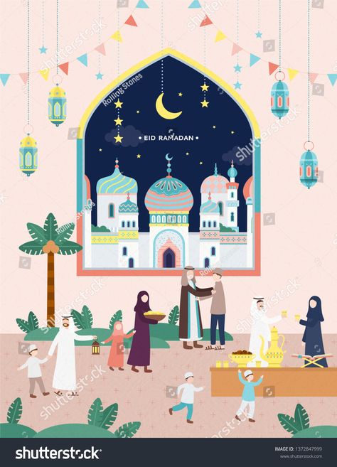 Eid mubarak holiday poster, people having iftar together in flat design #Ad , #SPONSORED, #holiday#poster#Eid#mubarak Eid Mubarak Animation, Eid Mubarak Pic, Poster Ramadhan, Eid Envelopes, Wallpaper Ramadhan, Eid Hampers, Karla Gerard, Ramadan Cards, Ramadan Poster