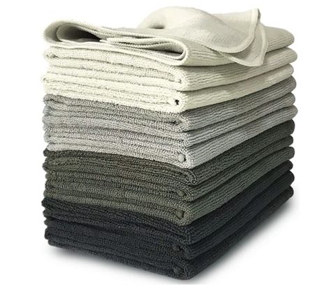 VibraWipe Microfiber Cleaning Cloth, Microfiber Cloth, 12-Pack, Thick and Large Size 14.2"x14.2", Shades of Gray, Microfiber Cleaning Cloths For Cars, Window, Dish Cloths, Machine Washable & Lint-Free Norwex Cloths, Cleaning Cloths, Pet Dander, Shades Of Gray, Microfiber Cleaning Cloths, Microfiber Towel, Drying Towels, Clean Microfiber, Car Cleaning