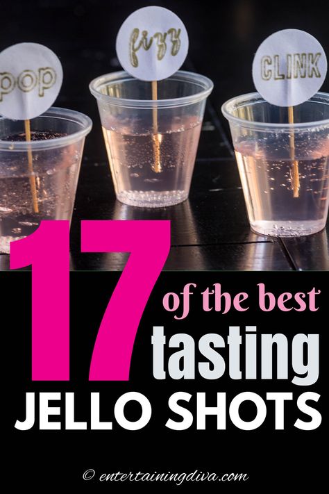 17 Of The Easiest and Best Jello Shots (By Color) Shot Recipes Vodka, Jello Shot Recipes Vodka, Orange Jello Shots, Tequila Jello Shots, Pink Jello, Strawberry Margarita Jello Shots, White Jello, Rum Jello Shots, Easy Jello Shots