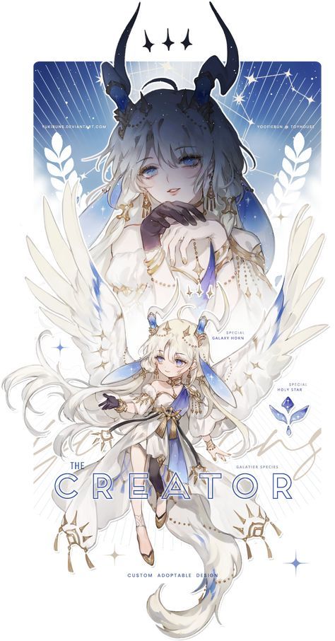 [custom] the creator by yukibuns on DeviantArt Make An Oc, Shojo Anime, Ange Demon, 판타지 아트, 영감을 주는 캐릭터, The Winner, Be Free, Me When, Fantasy Character Design