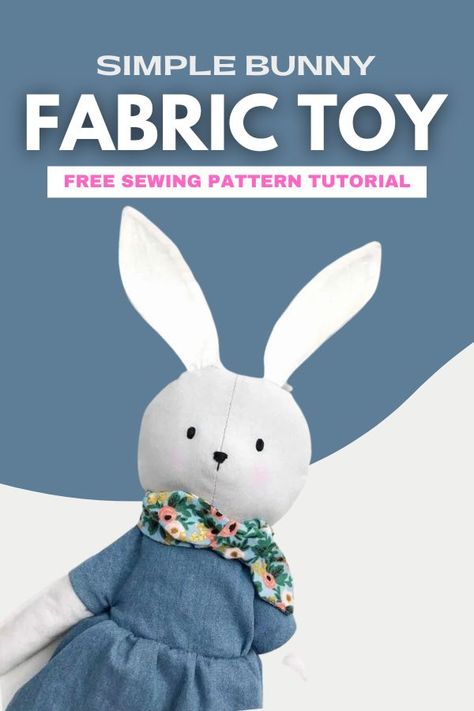 Bunny Stuffed Animal Pattern Free, Bunny Doll Pattern Free Sewing, Doll Patterns Free Sewing, Clothing Sewing Patterns Free, Large Bunny, Bunny Fabric, Teddy Bear Sewing Pattern, Doll Patterns Free, The More The Merrier