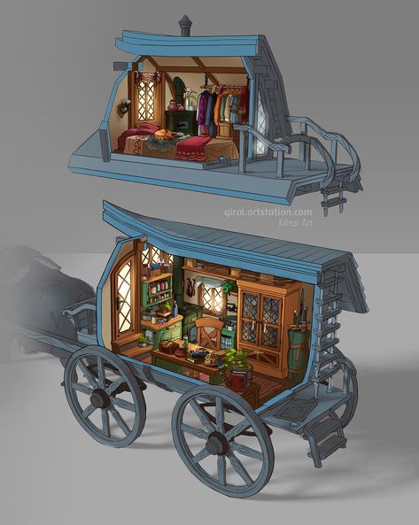 House Concept Art Interior, Fantasy House Concept Art, Caravan House, Fantasy House Concept, Drawing Room Concept, House Concept Art, Room Concept, House Concept, Art Colour