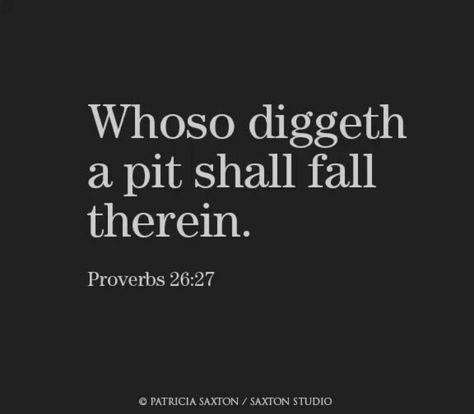 The grave you dig for someone else... Digging A Grave, Proverbs 26, Reap What You Sow, Bad Bad, Bad Things, Someone Elses, Note To Self, Come Back, Proverbs