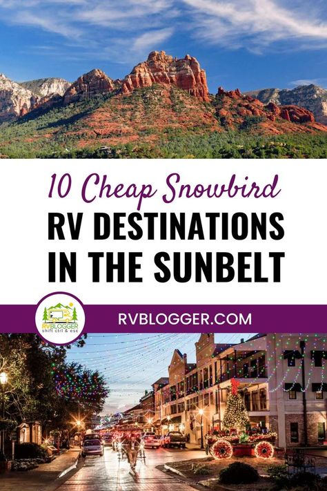 The US has so many snowbird destinations to spend the cold months and enjoy the sun. Check out our list of 10 snowbird RV destinations in the sunbelt. Rv Trips Ideas United States, Planning An Rv Trip Out West, Rv Packing List, Best Rv Parks In California, Best Rv Parks In Us, Rv Trip Planner, Snowbird Rv Routes, Rv Trips, Rv Destination