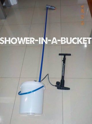 Shower-in-a-Bucket : 7 Steps - Instructables Diy Portable Shower Ideas, Diy Camping Shower Ideas, Survival Notebook, Camping Shower Ideas, Dry Cabin, Rv Diy, Camp Shower, Outdoor Camping Shower, Portable Outdoor Shower