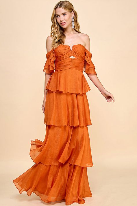 Maxi Dresses Orange Maid Of Honor Dress, Orange Tulle Dress, Bachelorette Party Dress, Understated Glamour, Champagne Dress, April Wedding, Rehearsal Dinner Dresses, Tie Maxi Dress, Rehearsal Dress