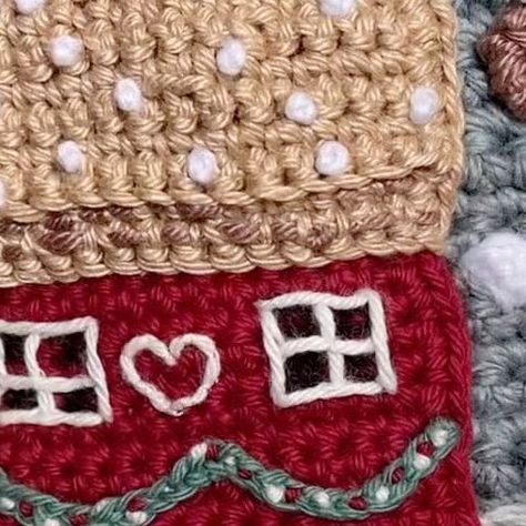 Kate Eastwood on Instagram: "Here it is ! My Winter Cottages crochet cushion ❤️ All done and pattern writing very nearly complete. #newcrochetpattern #crochet #crochetcushion #crochetdesign #scandi #nordic #winter" Winter Cottages, Nordic Winter, Crochet Cushion, Winter Cottage, Crochet Cushions, September 1, Crochet Designs, Winter Wonderland, Christmas Crafts