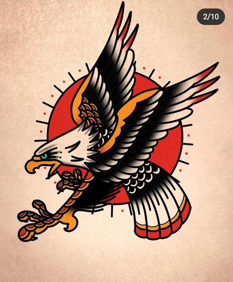 Tatuajes Old School, Old School Sleeve, Skateboard Artwork, Traditional Eagle Tattoo, Sailor Jerry Tattoo Flash, Traditional Eagle, Tattoo Drawing Ideas, Traditional Tattoo Flash Art, Tattoo Lettering Design