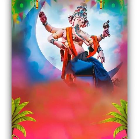 Vinayaka Chavithi Background, Ganesh Chaturthi Banner Background, Ganesh Banner, Ganesha Background, Ganesh Background, Mukesh Photography, Ganesha Artwork, Birthday Banner Background Hd, Photography Name Logo