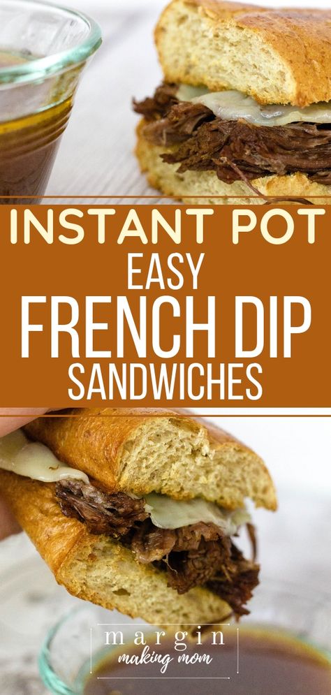 Instant Pot French Dip Sandwiches, Instant Pot French Dip, Chuck Roast Recipes, French Dip Sandwiches, Roast Beef Sandwich, Dip Sandwiches, French Dip Sandwich, Best Instant Pot Recipe, Beef Sandwich