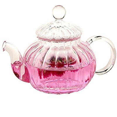 Lifeyz Clear Transparent Glass Pumpkin Teapot Heat Resistant Flower Tea Coffee Pot Infuser 600ml Pumpkin Teapot, Blooming Tea, Tea Maker, Glass Teapot, Glass Pumpkins, Chocolate Tea, Heat Resistant Glass, Chocolate Pots, Flower Tea