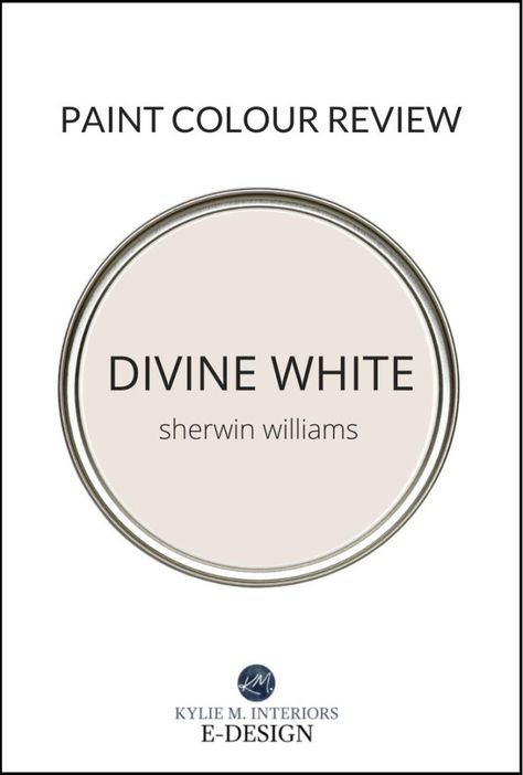 Paint Colour Review: Sherwin Williams Divine White 6105 - Kylie M Interiors Sherwin Williams Divine White, White Exterior Paint Colors, Tan Paint Colors, Kylie M Interiors, Divine White, White Interior Paint, Suit Beige, White Exterior Paint, Beige Paint Colors