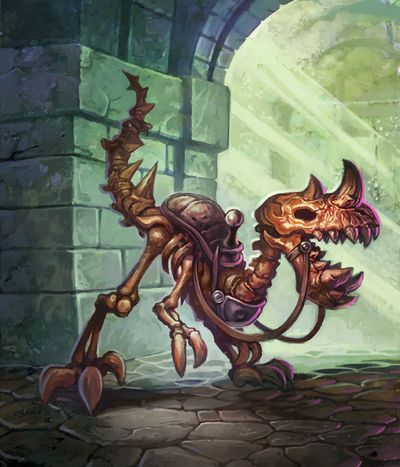 Unearthed Raptor - Hearthstone Wiki Trent Kaniuga, Raptor Art, Hearthstone Artwork, Excavation Site, Minion Card, Hearth Stone, Ancient Drawings, Myths & Monsters, Dinosaur Drawing