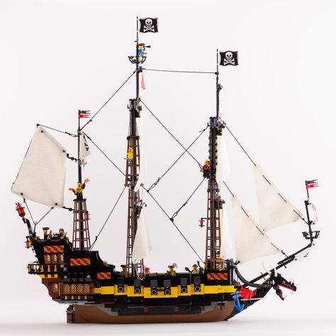 #Lego #moc #pirate ship #galleon Lego Moc, Pirate Ship, Sailing Ships, Sailing, Lego, Quick Saves, Black