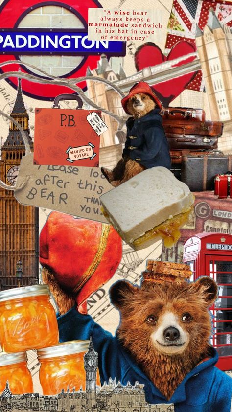 Paddington Film, Paddington Party, Oso Paddington, Style Moodboard, Collage Art Projects, Paddington Bear, Easy Halloween Costumes, Ernest Hemingway, Bear Wallpaper