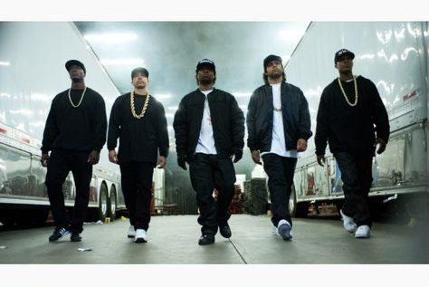 From left,  Aldis Hodge,  as MC Ren, Neil Brown, Jr. as DJ Yella, Jason Mitchell as Eazy-E, O'Shea Jackson, Jr. as Ice Cube and Corey Hawkins as Dr. Dre, in the film Straight Outta Compton. Nwa Movie, Straight Outta Compton Movie, O Shea Jackson Jr, N.w.a Straight Outta Compton, Frank Abagnale, O’shea Jackson, Corey Hawkins, Jason Mitchell, Outta Compton