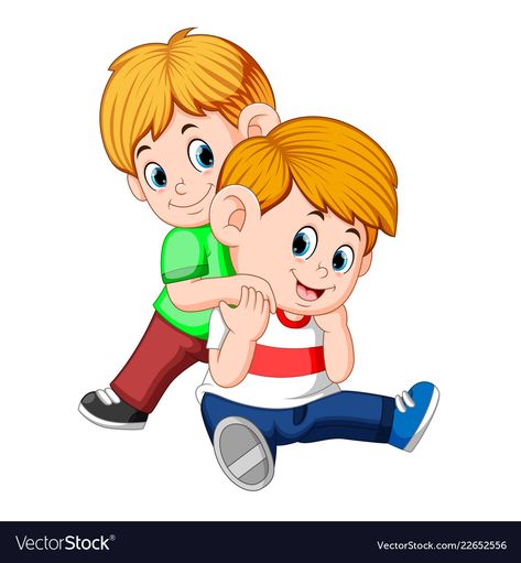 Two Brothers Drawing, Brothers Cartoon, Brother Cartoon Images, My Brother, Little Brother, Brother Clipart, Brother Images, Character Outline, Student Images