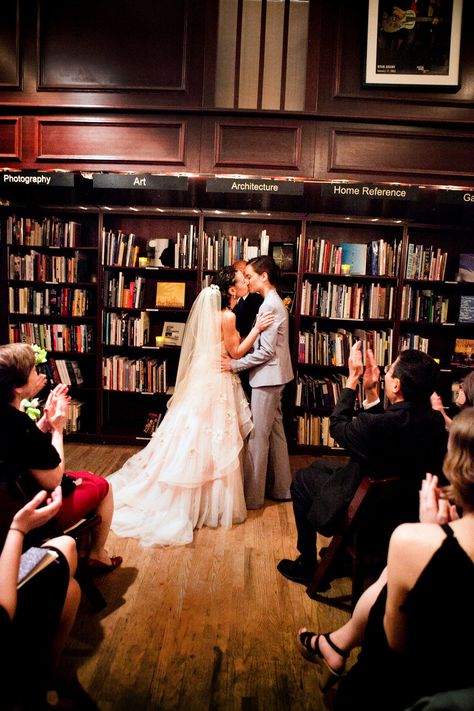 Book Lovers Wedding, Book Themed Wedding, Manhattan Wedding, Library Wedding, Refined Wedding, Lesbian Wedding, The Vault, New York Wedding, Wedding Shots