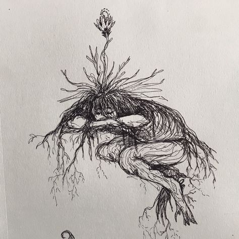 #ink #sketch #weeds Ink Sketch, Ink Art, Humanoid Sketch, Tattoos, Art