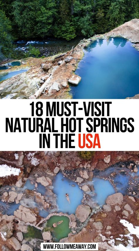 Hot Springs Usa, Hot Springs In The Us, Resorts Usa, Hot Springs Resort, Natural Hot Springs, Spring Getaway, Paradise Travel, Usa Travel Guide, Spring Resort