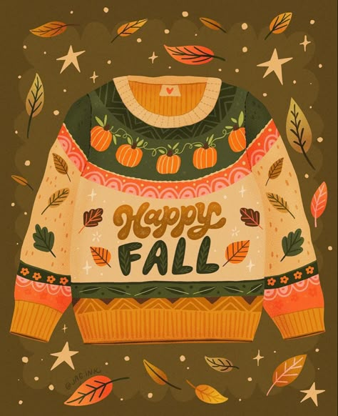 Fall Graphic, Cute Fall Wallpaper, Autumn Illustration, Autumn Quotes, Fall Inspo, Fall Halloween Decor, Autumn Coffee, Vintage Fall, Art Appreciation