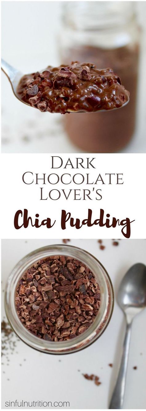 Healthy Desayunos, Chia Recipe, Chocolate Chia Pudding, Chia Pudding Recipes, Healthy Breakfast Smoothies, Cacao Nibs, Breakfast Smoothie, Chia Pudding, Pudding Recipes