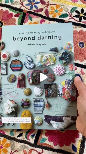 HIKARU NOGUCHI on Instagram: "Beyond Darning / Creative mending techniques 
By Hikaru Noguchi  has been released!

ISBN: 9781739316044 
Publisher Quickthorn

Binding: Paperback 
Price: £19.99 

A collection of ideas and instructions for applying visible mending to accessories and other beautiful items. Preserve precious fragments to make brooches, pins and accessories. This beautiful new book is translated from the Japanese book Darning Brooches by Hikaru Noguchi. 

Filled with inspirational images of her work, this is the perfect guide for those interested in preserving their garments and fabrics with mending techniques. The invention of the Darning Brooch allows you to give new life to precious fabric fragments you can't bear to part with by creating accessories that you can keep, gift o Hikaru Noguchi, Mending Techniques, Mending Life Book, Darning Wool Socks, Visible Mending Sweater Holes, How To Mend Moth Holes In Wool, Creative Mending, Sashiko Denim Repair, Preserving Memories