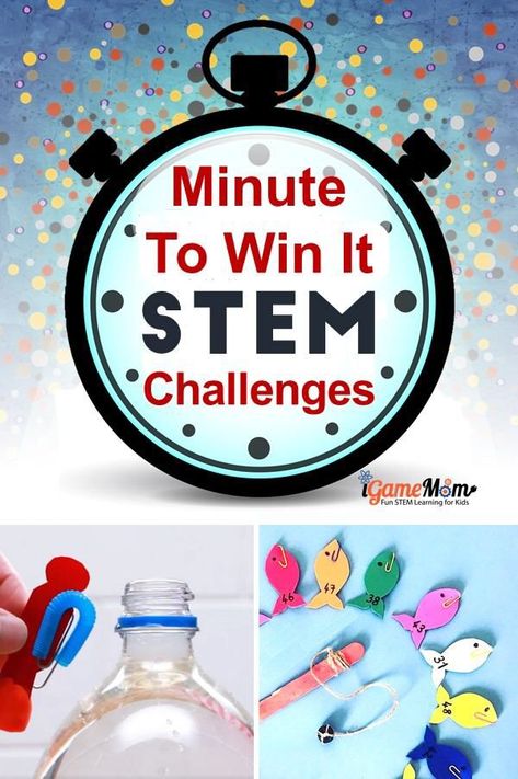 Minute to Win It Party Games Kids Love, STEM challenge games for classroom party, family holiday party and birthday party, with little prep and easy-to-get materials. Detailed instructions even class notes for kids. #STEMforKids #iGameMomSTEM #STEMactivities #STEMchallenge #MinuteToWinIt #PartyGame #STEMeducation Picnic Potatoes, Paleo Picnic, Minute To Win It Party, Easy Stem, Games For Kids Classroom, It Party, Steam Ideas, Stem Classes, Stem Elementary