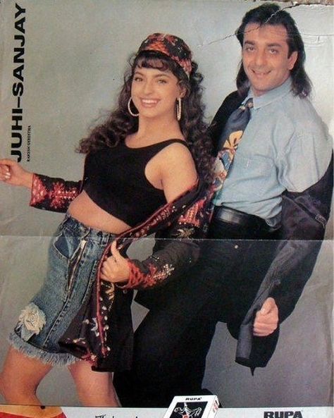 2 Likes, 1 Comments - muvyz.com (@muvyz) on Instagram: “#muvyz080817 #BollywoodFlashback #SanjayDutt #JuhiChawla @dutt1 #muvyz #instapic #instadaily…” Juhi Chawla 90s, Bollywood Classics, Akshay Kumar Photoshoot, Padmini Kolhapure, Bollywood Wallpaper, Sonali Bendre, Karishma Kapoor, Juhi Chawla, Bollywood Pictures