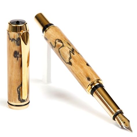 What a barrel... Wood Fountain, Office Supplies List, Fountain Pens For Sale, Vintage Office Supplies, Elegant Pens, Pen Brands, Pen Turning, Paper Mate, Pen Accessories