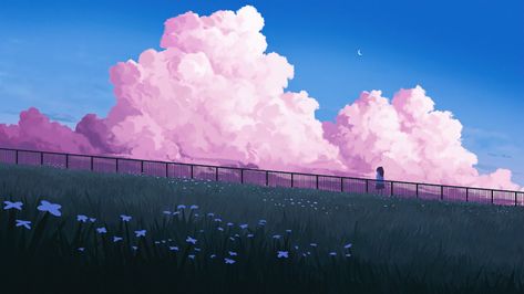 3840x2160 Wallpaper, 2560x1440 Wallpaper, Wallpaper Estetika, 4k Wallpapers For Pc, Cute Good Night, Hd Anime Wallpapers, Cloud Wallpaper, Pink Clouds, Art Clipart