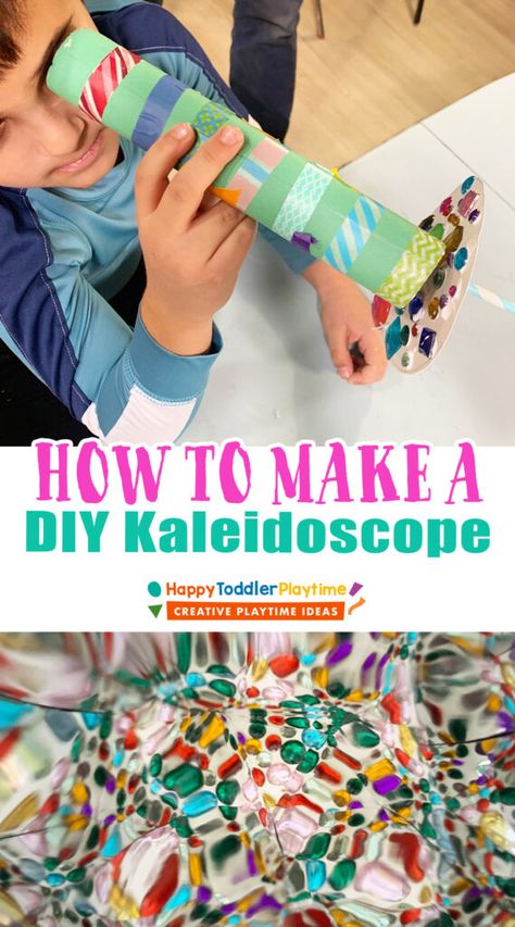 Unique Preschool Activities, Preschool Kaleidoscope Craft, Self Awareness Art Activities, Toddler Steam Activities, Eye Activities For Preschool, Kalidescope Diy Kids, Shape Craft Preschool, S.t.e.a.m. Activities For Kids, Diy Kaleidoscope Kids