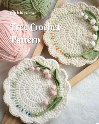 Free Coaster Patterns Crochet, Flower Crochet Coaster Free Pattern, East Crochet Projects, Cute Coasters Crochet, Crochet Patterns Coasters, Coasters Crochet Pattern Free, Cute Crochet Coasters Free Pattern, Flower Coaster Crochet Pattern Free, Flower Crochet Ideas